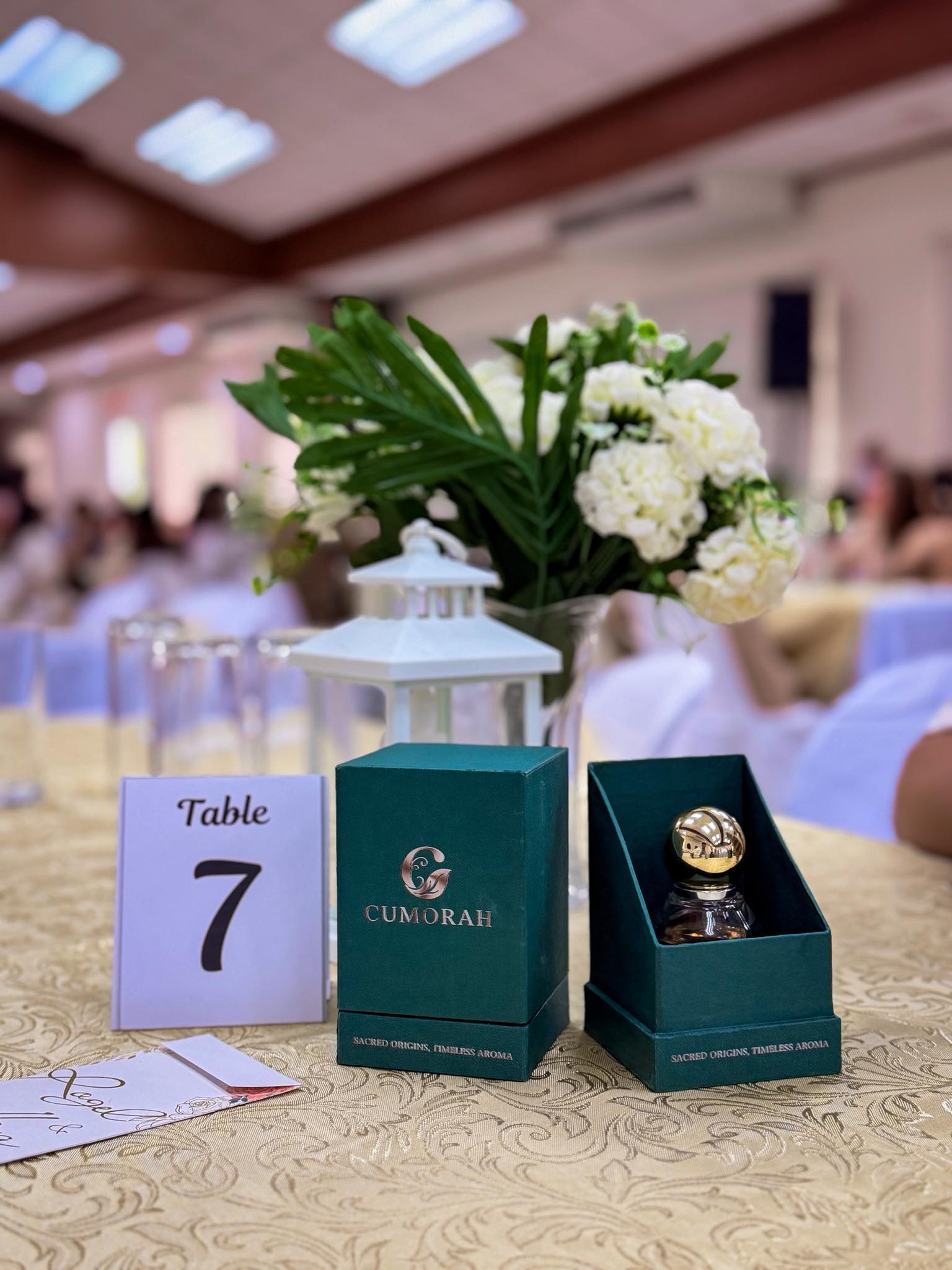 Elegant bottle with floral accents