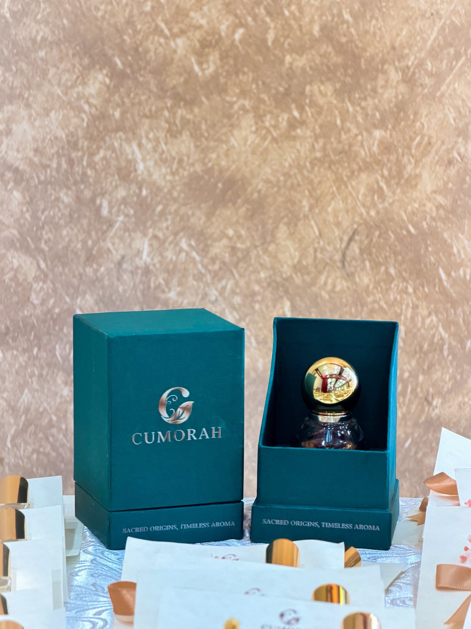 Elegant bottle with floral accents